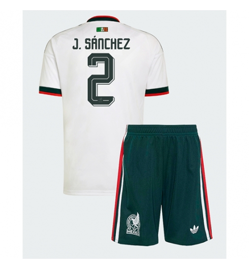 Mexiko Jorge Sanchez #2 Auswärtstrikot Kinder WM 2026 Fußballtrikots Trikotsatz 2 Mexiko Jorge Sanchez #2 Auswärtstrikot Kinder WM 2026 Fußballtrikots Trikotsatz 2
