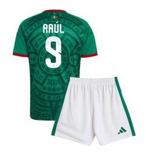 Mexiko Raul Jimenez #9 Heimtrikot Kinder WM 2026 Fußballtrikots Trikotsatz