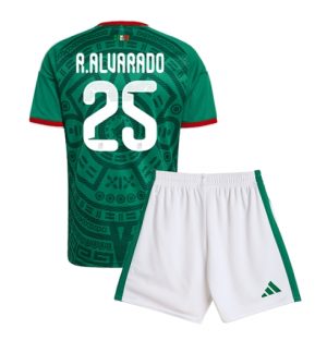 Mexiko Roberto Alvarado #25 Heimtrikot Kinder WM 2026 Fußballtrikots Trikotsatz