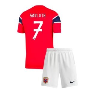 Norwegen Alexander Sorloth #7 Heimtrikot Kinder WM 2026 Fußballtrikots Set Norwegen Alexander Sorloth #7 Heimtrikot Kinder WM 2026 Fußballtrikots Set