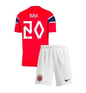 Norwegen Antonio Nusa #20 Heimtrikot Kinder WM 2026 Fußballtrikots Set Norwegen Antonio Nusa #20 Heimtrikot Kinder WM 2026 Fußballtrikots Set