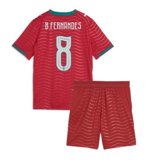 Portugal Bruno Fernandes #8 Heimtrikot Kinder WM 2026 Online Kaufen