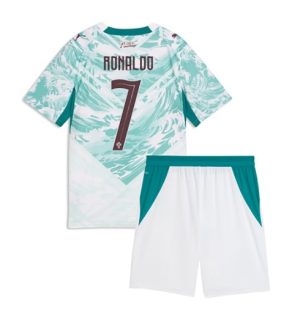 Portugal Cristiano Ronaldo #7 Auswärtstrikot Kinder WM 2026 Online Kaufen