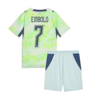 Schweiz Breel Embolo #7 Auswärtstrikot Kinder WM 2026 Fußballtrikots Set Schweiz Breel Embolo #7 Auswärtstrikot Kinder WM 2026 Fußballtrikots Set