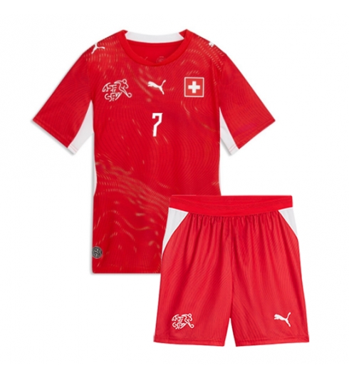 Schweiz Breel Embolo #7 Heimtrikot Kinder WM 2026 Fußballtrikots Set 3 Schweiz Breel Embolo #7 Heimtrikot Kinder WM 2026 Fußballtrikots Set 3