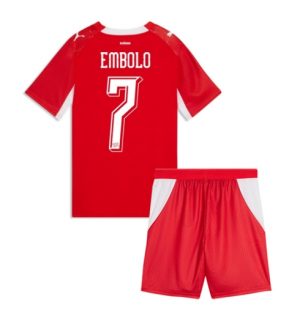 Schweiz Breel Embolo #7 Heimtrikot Kinder WM 2026 Fußballtrikots Set Schweiz Breel Embolo #7 Heimtrikot Kinder WM 2026 Fußballtrikots Set