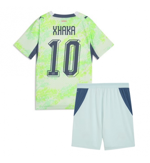 Schweiz Granit Xhaka #10 Auswärtstrikot Kinder WM 2026 Fußballtrikots Set 2 Schweiz Granit Xhaka #10 Auswärtstrikot Kinder WM 2026 Fußballtrikots Set 2
