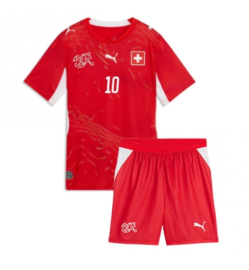 Schweiz Granit Xhaka #10 Heimtrikot Kinder WM 2026 Fußballtrikots Set 3 Schweiz Granit Xhaka #10 Heimtrikot Kinder WM 2026 Fußballtrikots Set 3