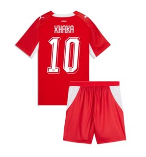 Schweiz Granit Xhaka #10 Heimtrikot Kinder WM 2026 Fußballtrikots Set Schweiz Granit Xhaka #10 Heimtrikot Kinder WM 2026 Fußballtrikots Set