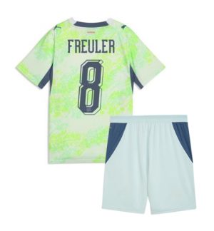 Schweiz Remo Freuler #8 Auswärtstrikot Kinder WM 2026 Fußballtrikots Set Schweiz Remo Freuler #8 Auswärtstrikot Kinder WM 2026 Fußballtrikots Set