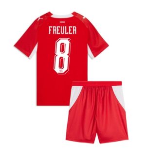 Schweiz Remo Freuler #8 Heimtrikot Kinder WM 2026 Fußballtrikots Set Schweiz Remo Freuler #8 Heimtrikot Kinder WM 2026 Fußballtrikots Set