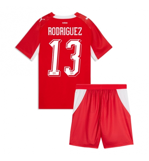 Schweiz Ricardo Rodriguez #13 Heimtrikot Kinder WM 2026 Fußballtrikots Set 2 Schweiz Ricardo Rodriguez #13 Heimtrikot Kinder WM 2026 Fußballtrikots Set 2