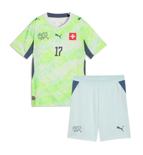 Schweiz Ruben Vargas #17 Auswärtstrikot Kinder WM 2026 Fußballtrikots Set 3 Schweiz Ruben Vargas #17 Auswärtstrikot Kinder WM 2026 Fußballtrikots Set 3