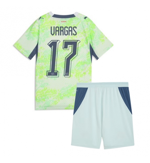 Schweiz Ruben Vargas #17 Auswärtstrikot Kinder WM 2026 Fußballtrikots Set 2 Schweiz Ruben Vargas #17 Auswärtstrikot Kinder WM 2026 Fußballtrikots Set 2