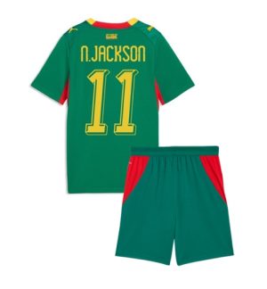 Senegal Nicolas Jackson #11 Auswärtstrikot Kinder WM 2026 Fußballtrikot Kaufen