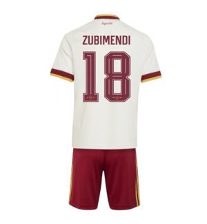 Spanien Martin Zubimendi #18 Auswärtstrikot Kinder WM 2026 Neueste Fußballtrikots