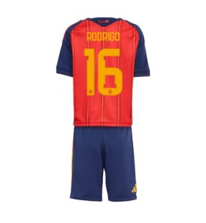 Spanien Rodri Hernandez #16 Heimtrikot Kinder WM 2026 Neueste Fußballtrikots