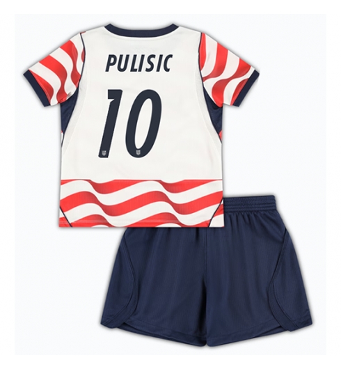 Vereinigte Staaten Christian Pulisic #10 Heimtrikot für Kinder WM 2026 Fußball trikotsatz