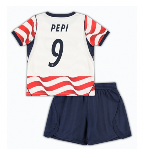 Vereinigte Staaten Ricardo Pepi #9 Heimtrikot für Kinder WM 2026 Fußball trikotsatz